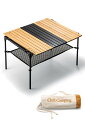 ChillCamping(チルキャンピング) ウッドロールテーブル 1~2人用 キャンプ アウトドア コンパクト 木製(4)