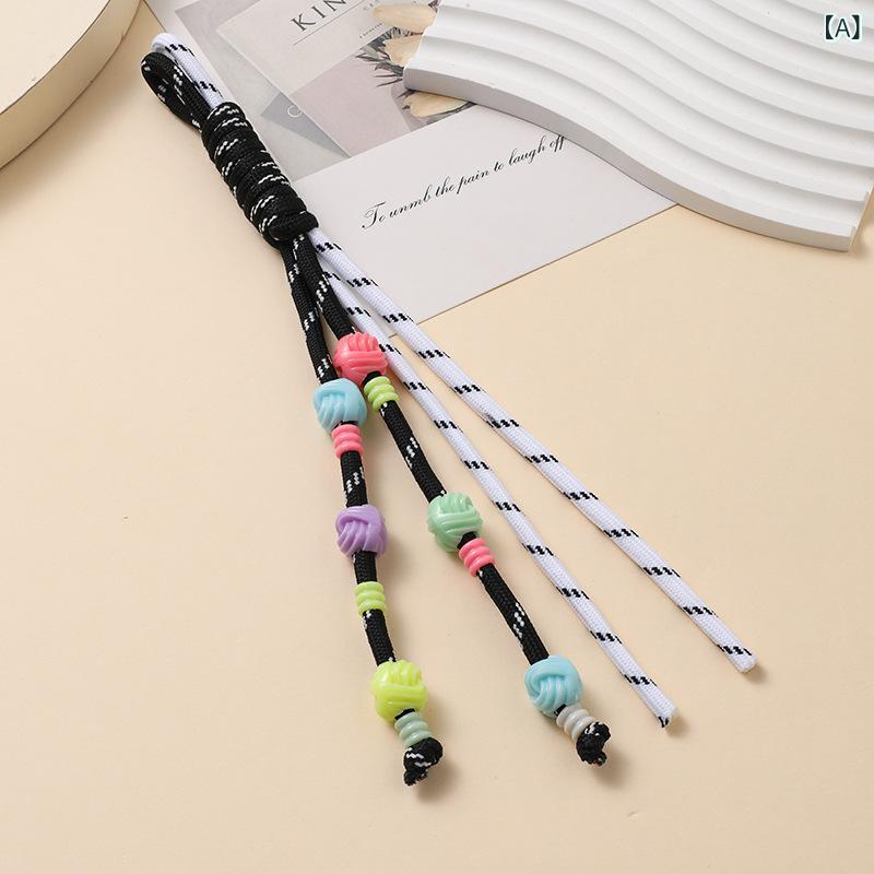 pure blissのキーホルダー 手工芸 カラフル 編み込み ストラップ チャーム バッグチャーム アクセサリー おしゃれ かわいい｜アングル2