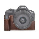 kinokoo r50 ケース、kinokoo Canon EOS R50専用 カメラケース ボディケース バッテリーの交換でき 三脚ネジ穴付き カメラケース PUレザー(2)