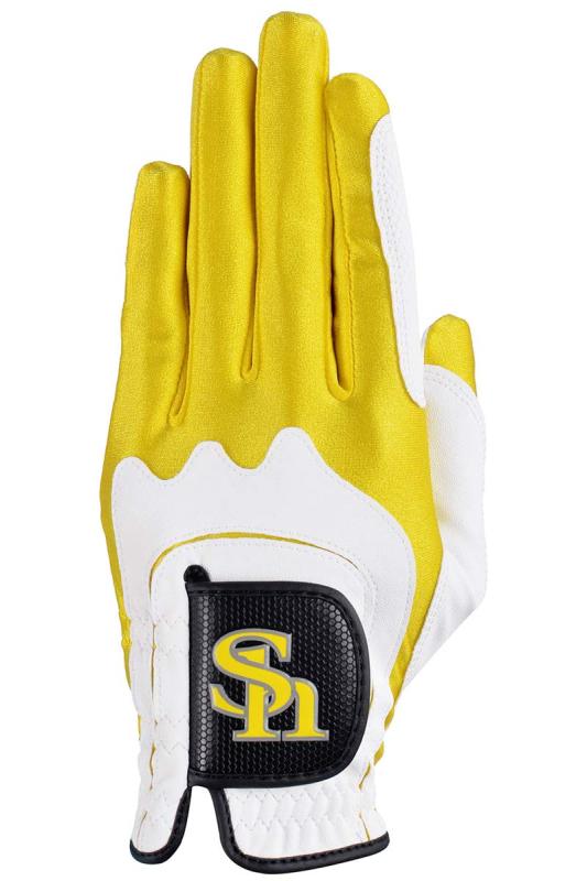 レザックス ゴルフグローブ 福岡ソフトバンクホークス ワンサイズ ゴルフグローブ ホワイト×イエロー SBGL-0402