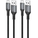Acbands USB Type C ケーブル QC3.0対応 3A シリコン素材 柔軟なデータケーブル USB-A&USB-C 滑らかで柔らかい質感 急速 ケーブル(2)