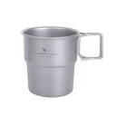 Boundless Voyage チタンマグカップ キャンプ用 コップ 250ml チタンマグ 超軽量 頑丈 直火にも使える シングルマグ 折りたたみハンドル付...