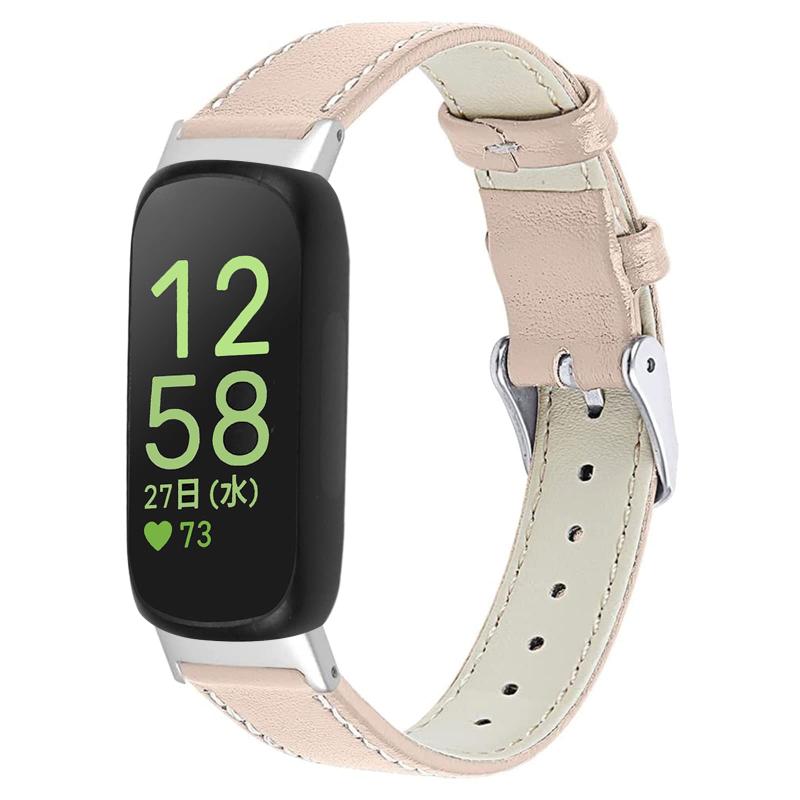 For Fitbit Inspire 3用バンド 本革製 軽量 Inspire 3 専用設計替えベルト レザー革 お洒落 男女兼用 サイズ調節可