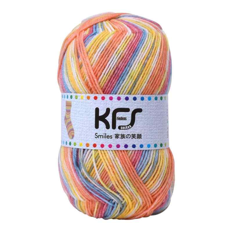 Opal毛糸 家族の笑顔 KFS116 赤ちゃんの笑顔 オレンジ イエロー系マルチカラー