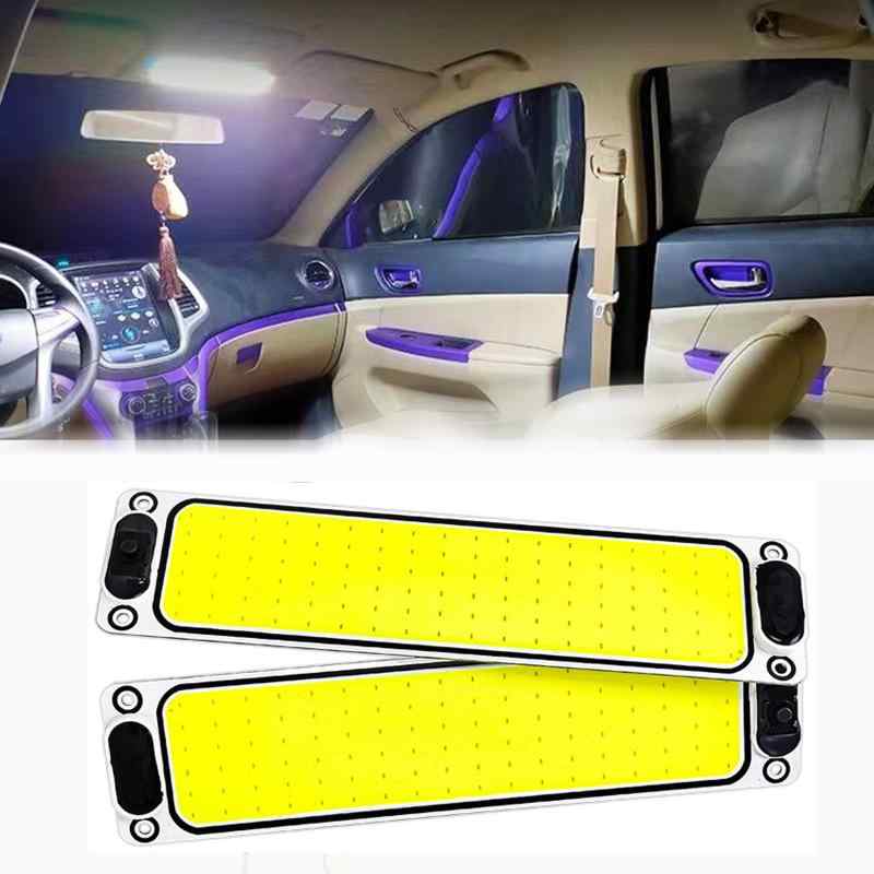 LED車内照明 2本入り 高輝度 COB素子 108連 ルームランプ 車 トラック 小型車 汎用 作業車用 キャンパ..