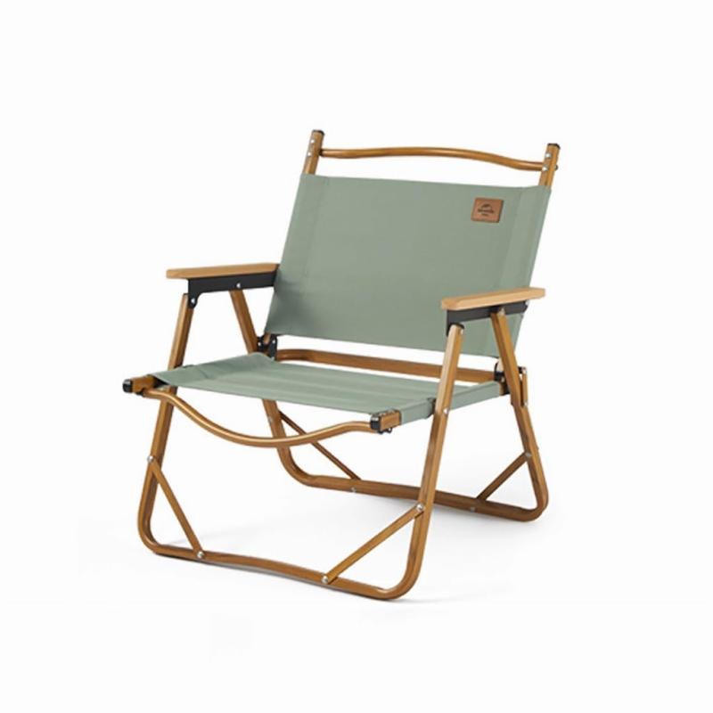 Naturehike アウトドアチェア 折りたたみ 椅子 アルミ 軽量 肘掛け 天然木 耐荷重120kg S/L