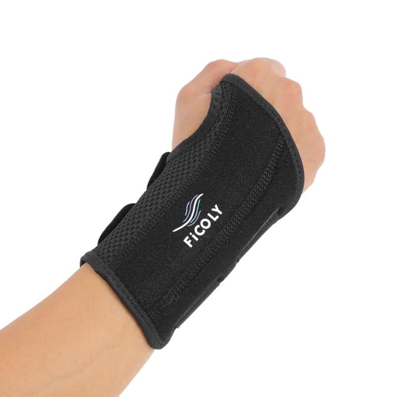 FiCOLY 手首サポーター プレート 固定 強力 手首 サポーター 筋トレ テニス ゴルフ 右手 左手 FH-4