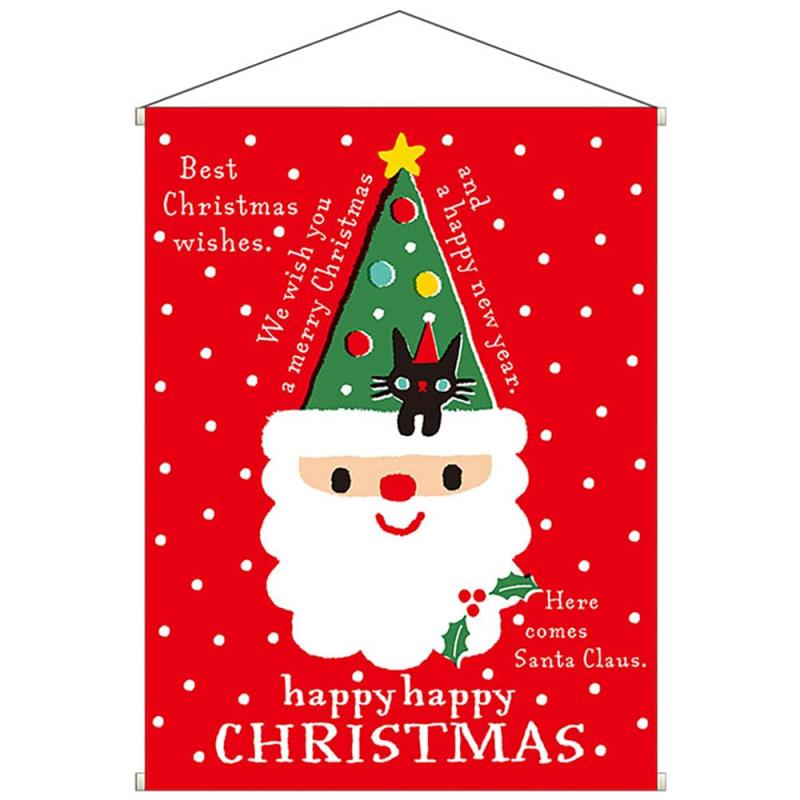 ヘッズ 日本製 店舗装飾 60×80cm レッド 1枚 クリスマスツリー サンタ タペストリー HEADS XTS-TA1