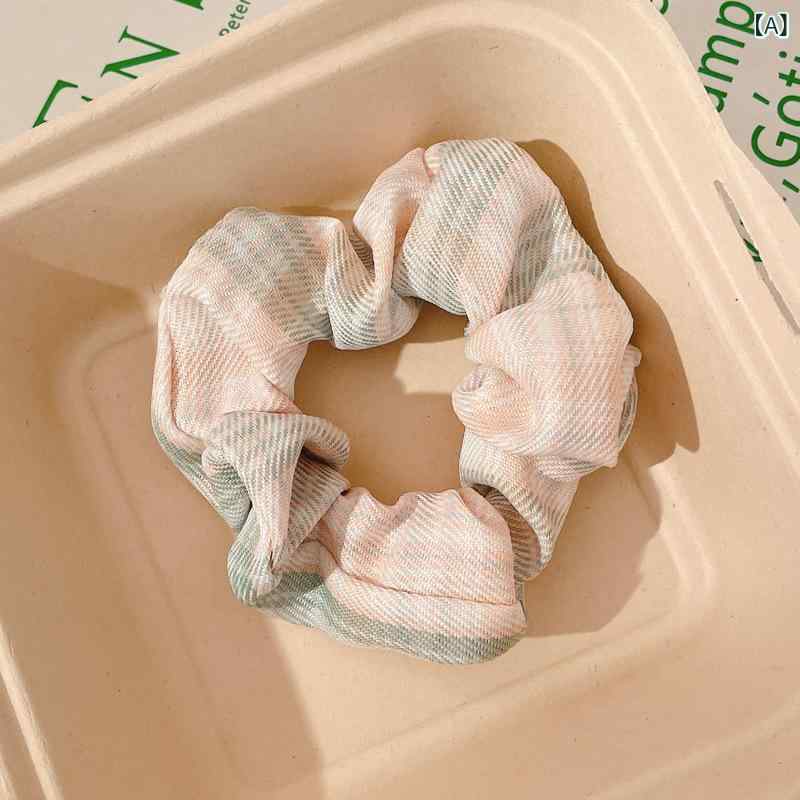 Clothing Accessories (Caps, Ties, Belts) - ヘアサークル レディース フレンチ レース 花辺 ビッグサイズ 高級感 韓国スタイル ヘアアクセサリー 着回し ヘアゴム 春 白 ピンク ブルー かわいい 普段使い 針織素材 ポルカドット