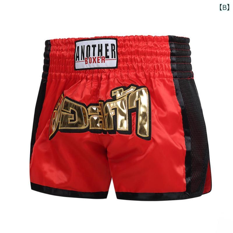 格闘技 ショーツ メンズ レディース キッズ 黒 メッシュ デザイン ムエタイ タイ拳...
