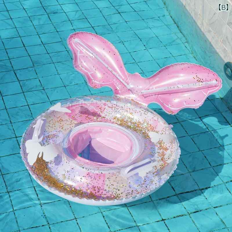 浮き輪 キッズ 男の子 女の子 ピンク 蝶柄 人魚柄 カートゥーン柄 アーム型 シート...