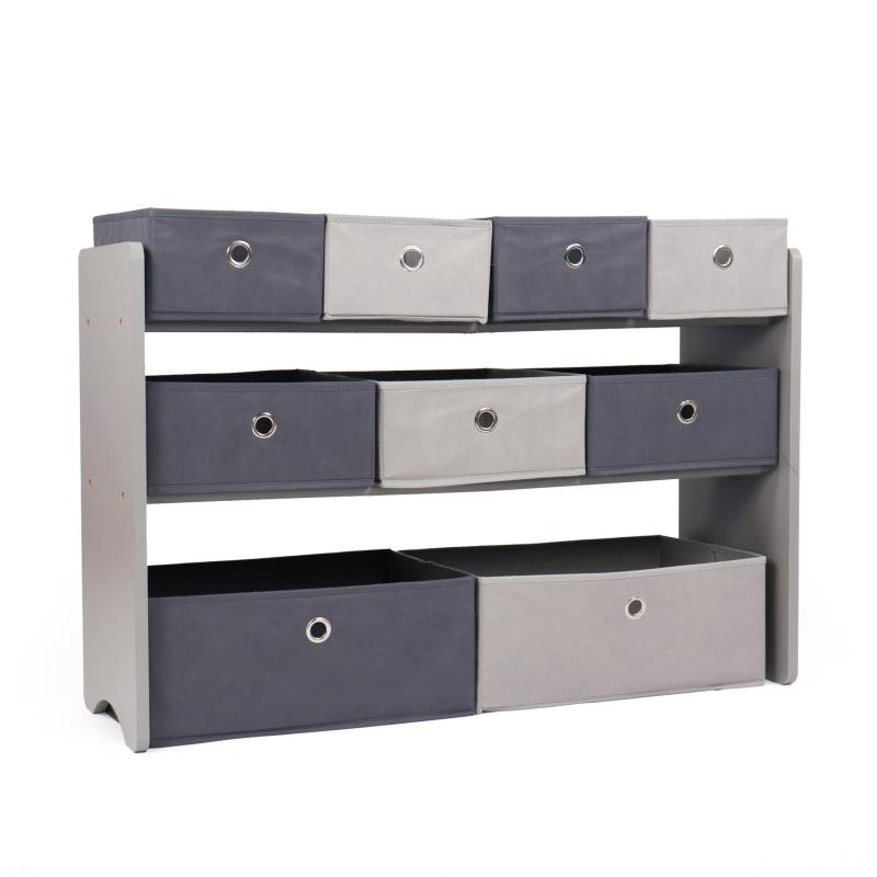 Humble Crew Kids Toy Storage Organizer with 9 Collapsible Fabric Storage Bins