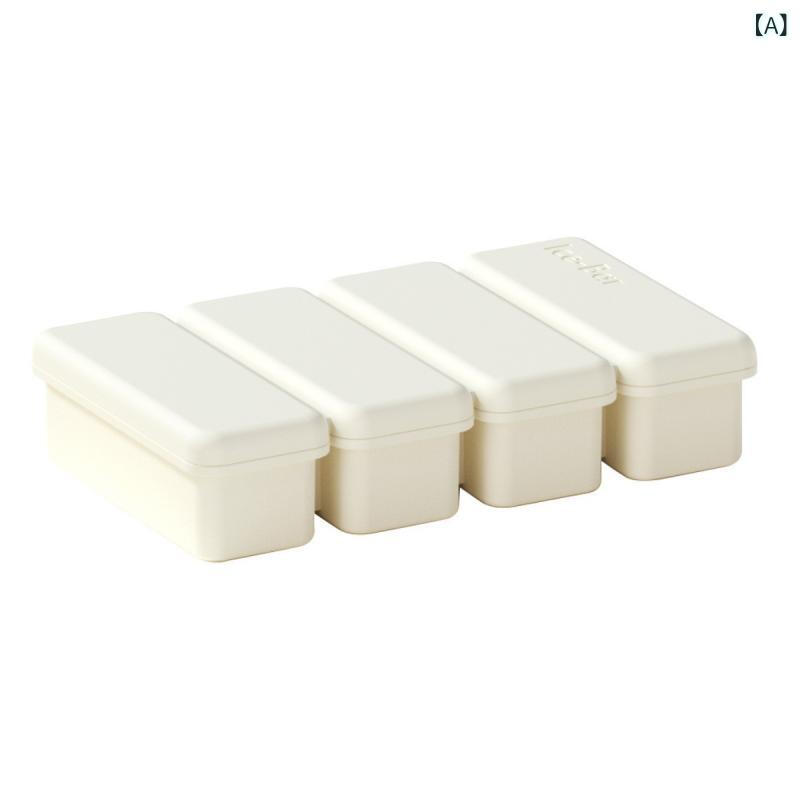 製氷トレイ ベビー 食品用シリコン 長条型 氷ブロック 離乳食補助 高湯 冷凍保存 分装ボックス 大容量 取り出しやすい 急速冷凍 家庭 商用 ミルクホワイト 抹茶緑 紫