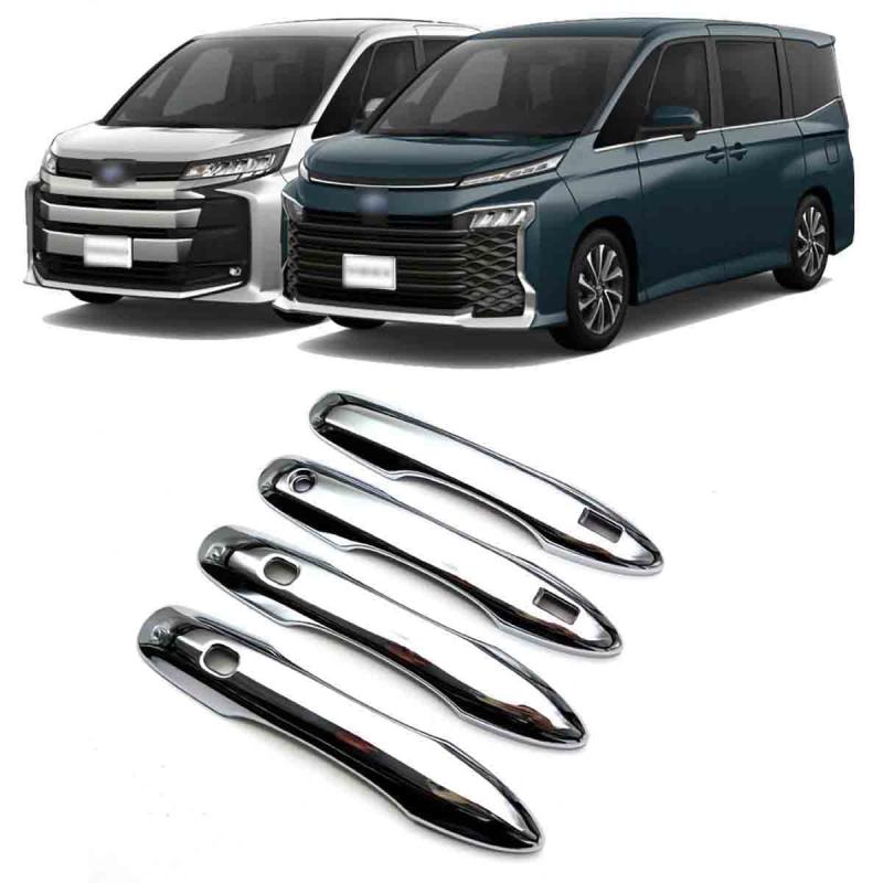 トヨタ 新型 ノア ヴォクシー 90系 95系 アウタードアノブハンドル カバードアハンドルカバー 4P メッキ仕上 傷防止 カスタム アクセサリー