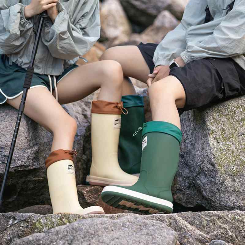 Zapatos de lluvia Hombres y Hombres Combinados Longo Resistente a la Agua Zapatos de lluvia con código de vestir Limpieza ligera Zapatos de sol durante toda la temporada Caminar a la escuela