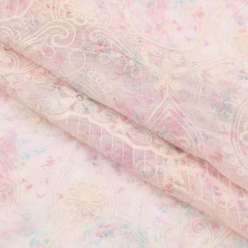 生地 レディース 春夏 チュールレース シフォン 刺繍 プリント 水溶性 レース 花柄 チャイナドレス ワンピース ハンドメイド 資材 ドレス 舞台衣装 手芸
