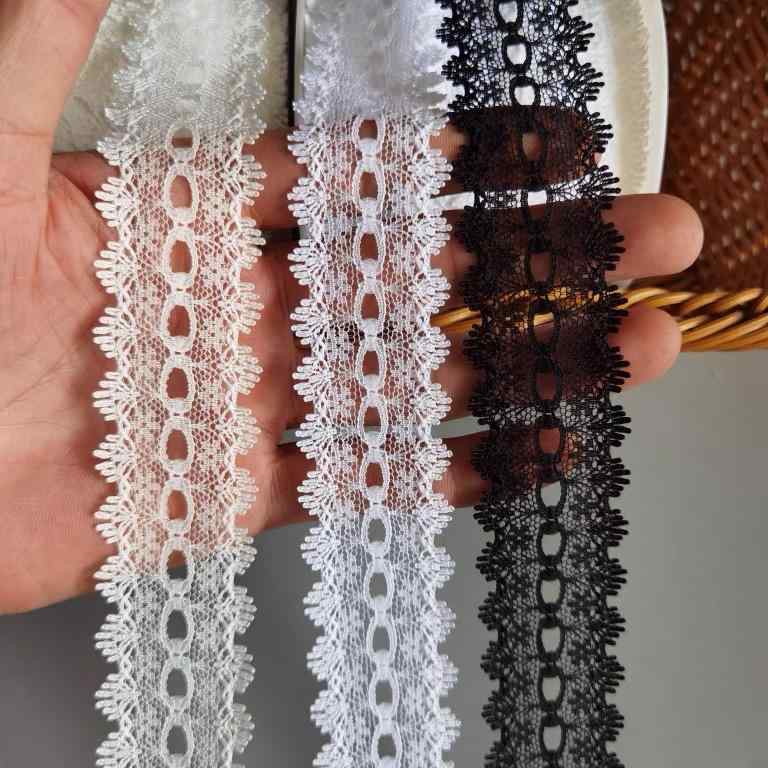 ・素材: 六角ネット、ポリエステル・用途: 工芸品・幅: 3.5cm・カラー展開: 本白色、漂白色、ブラック