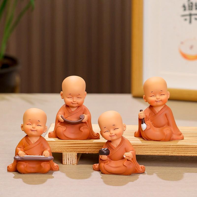置物 ミニ お坊さん かわいい 卓上装飾 樹脂製 オブジェ インテリア おしゃれ 禅 玄関 リビング オフィス 癒しグッズ 雑貨