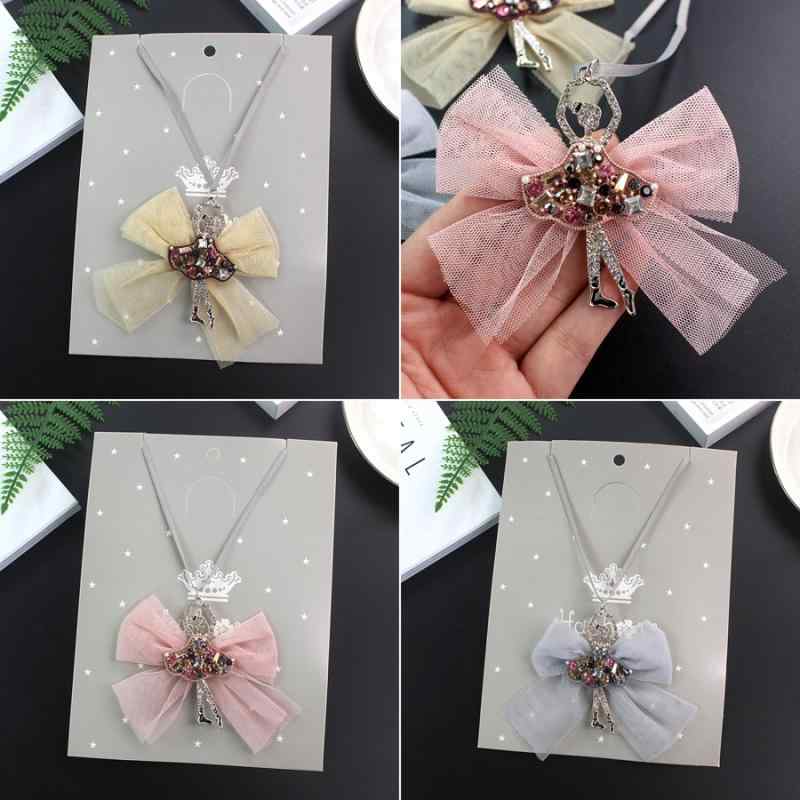 ネックレス キッズ 女の子 ジュエリー レース リボン 芭蕾 バレエ モチーフ アクセ...