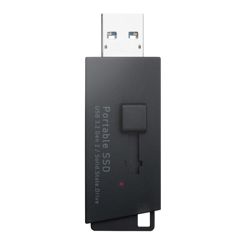 エレコム 外付けSSD 500GB USB3.2(Gen1) PS5/PS4(メーカー動作確認済) 抗菌 抗ウイルス加工 ブラック ESD-EHL0500GBK