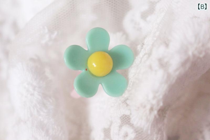 おもちゃ 指輪 キッズ 女の子 子供 ミニ プラスチック アクセサリー 花 モチーフ ...