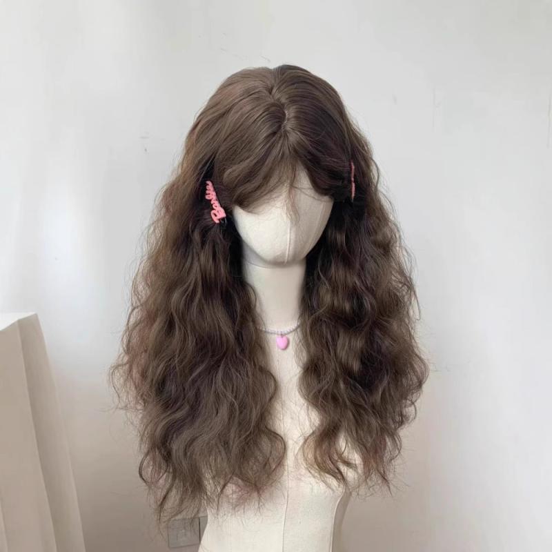 ウィッグ レディース ロングカール フルウィッグ ぱっつん前髪 ロリータ 風 シースルーバング ゆるふわ 自然 普段使い purebliss-10446453 pure bliss パッケージ画像