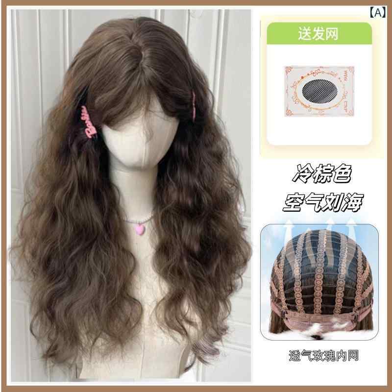 ウィッグ レディース ロングカール フルウィッグ ぱっつん前髪 ロリータ 風 シースルーバング ゆるふわ 自然 普段使い purebliss-10446453 pure bliss サンプル画像2