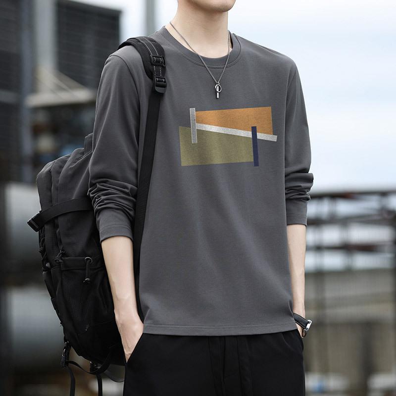 ・カテゴリ: Tシャツ・スタイル: ベーシック、カジュアル・主な素材: 綿 ・柄: 無地・シルエット: ルーズフィット・ネックライン: クルーネック・袖丈: 長袖・生地の厚さ: 薄手・ディテール: プリント・カラー展開: ダークグレー、ブラック、ホワイト、レッド、ブルー・サイズ展開: M、L、XL、XXL、3XL、4XL、5XL、6XL・重さ: 約230g・機能性: 通気性、吸湿速