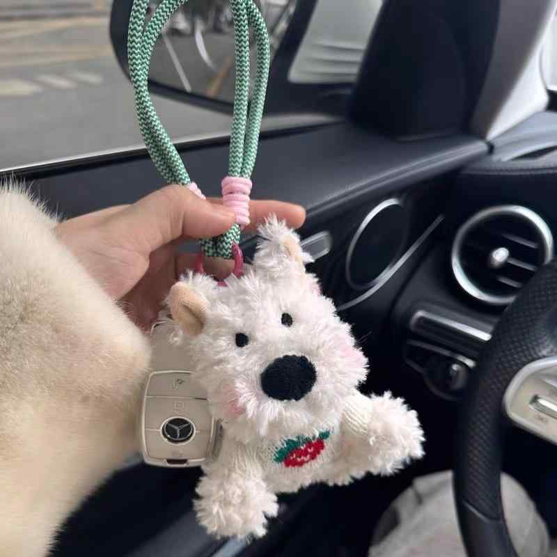 キーホルダー ぬいぐるみ レディース ウエストハイランドホワイトテリア 犬 いちご...
