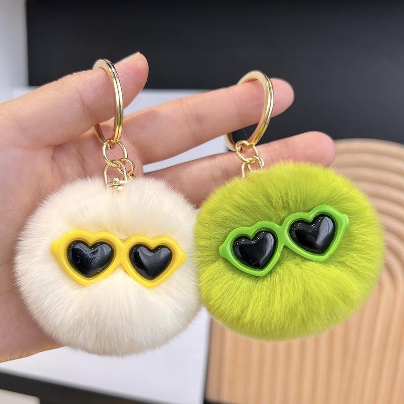 キーホルダー レディース レッキスファー ポンポン かわいい ふわふわ バッグチャ...