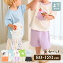 半袖セット 半袖Tシャツ プリント プリントTシャツ ズボン 半ズボン セット キッズ服 キッズ 女の子 男の子 女児 男児 幼児 子供 子ども 韓国服 冷感 秋 冬 春 夏 動物