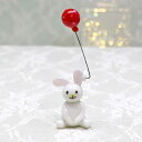ガラス細工 ウサギとバルーン うさぎ ウサギ 兎 春 バルーン 風船 プレゼント ミニチュア ガラス ディスプレイ オブジェ キャンドル 手作り 材料 キット ...