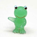 ガラス細工 カエルくん カエル 蛙 かえる 梅雨 雨 水辺 緑 プレゼント ミニチュア ガラス ディスプレイ オブジェ キャンドル 手作り 材料 キット おしゃ...
