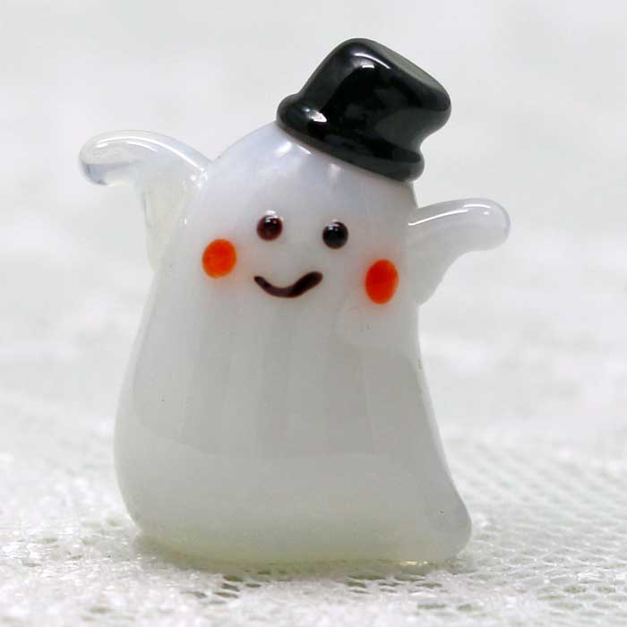 ガラス細工 オシャレゴースト ハロウィン HALLOWEEN おばけ お化け ゴースト ミニチュア インテリア ディスプレイ オブジェ キャンドル 手作り 材料 キット おしゃれ かわいい 置物 雑貨 小物 glass