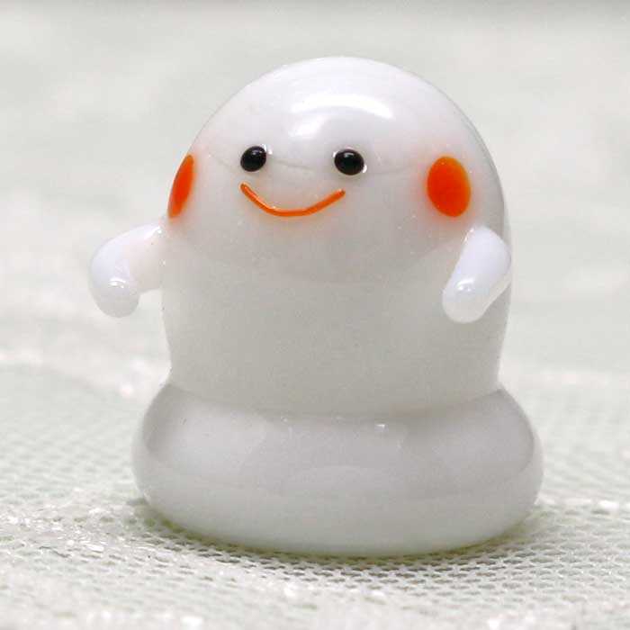 ガラス細工 もちもちゴースト ハロウィン HALLOWEEN おばけ お化け オバケ ゴースト ミニチュア インテリア ディスプレイ オブジェ キャンドル 手作り 材料 ガラス 細工 置物 雑貨 小物 glass