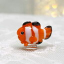ガラス細工 クマノミ(台付) クマノミ くまのみ 魚類 海 海中 しま模様 赤 イソギンチャク ガラス ガラス細工 ミニチュア インテリア ディスプレイ キャンドル ろうそく ロウソク 蝋燭 手作り 材料 キット おしゃれ かわいい 置物 雑貨 小物 glass