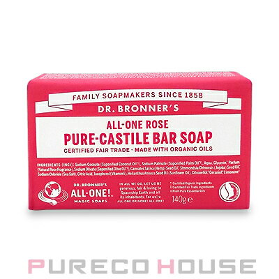 ドクターブロナー(Dr.Bronner's) マジックソープ バー（固形石鹸） 140g ローズのサムネイル