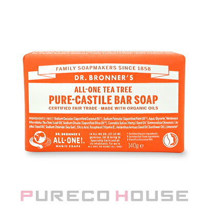 ドクターブロナー(Dr.Bronner's) マジックソープ バー（固形石鹸） 140g ティーツリー【メール便は使えません】のサムネイル