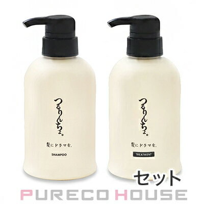髪にドラマを。 つるりんちょ。 熱処理メニュー用シャンプー 400ml + トリートメント 380g 【セット】【メール便は使えません】のサムネイル