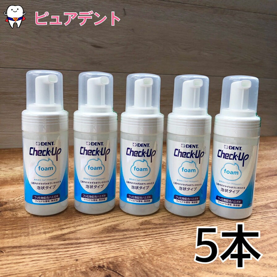 ライオン DENT . Check-up foam 100ml × 5本 デント チェックアップ フォーム 医薬部外品 ヘルスケア ケア用品 【メール便不可】