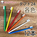 【全色アソート】【メール便送料無料】【硬さ選べます!】 キャップなし タフト24 12本 歯ブラシ (MH)(M)(MS)(S) オーラルケア