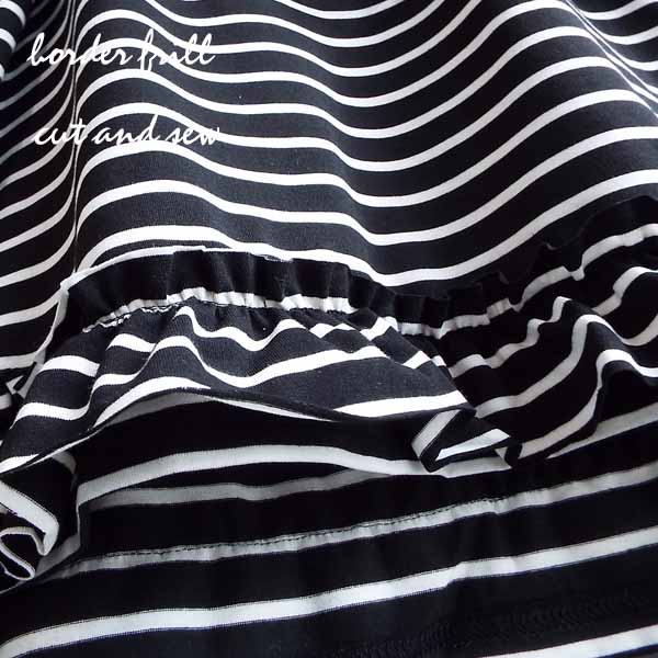 ワンピース レディース ゆったり チュニック トップス Aライン ボーダー柄 フリル きれいめ 夏 30代 40代 50代 60代 s3846