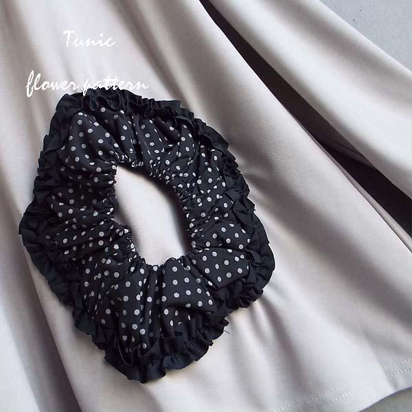 花柄 モチーフ チュニック ゆったり きれいめ レディース ゆったり 40代 s3534