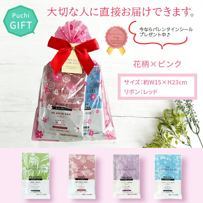 バレンタインのプレゼントにも♪DRアロマバス 25g×4包｜ラッピング付き ギフト アロマ入浴剤 ギフト 入浴剤 リラックス プレゼント 入浴剤セット 送料無料 入浴剤 ギフト プチ かわいい 1,000円ぽっきり 1,000円 バレンタインデー