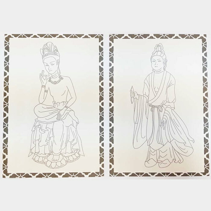 心を整える 仏像なぞり描き 写仏用紙 なぞり 超特価