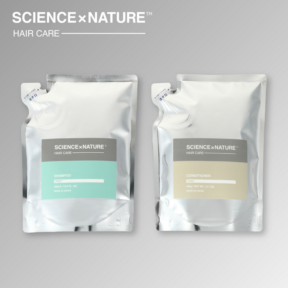 【詰め替え】セット割! サイエンスバイネイチャー エイジングケア シャンプー コンディショナー 400ml&400g | アミノ酸系ノンシリコン ボリューム ヘ...