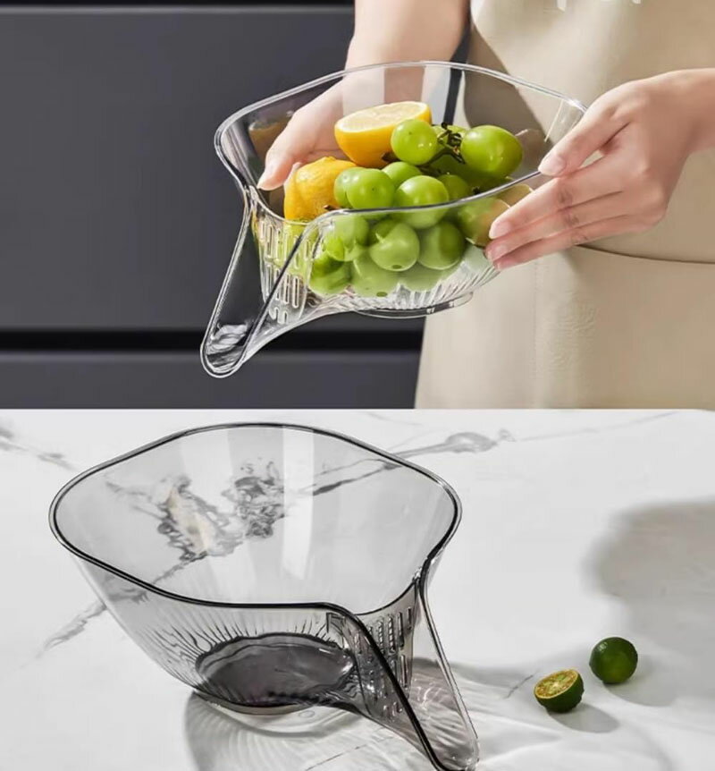 【送料無料】多機能排水バスケット シンクストレーナー 水切り 野菜 シンクザル セット ざる 多機能ボウル 耐熱ボウル