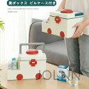 救急箱 薬箱 収納ボックス 大容量 遮光 使いやすい持ち手 ピルケース 薬ケース 携帯用 小物入れ 整理 手提げ 薬ボックス 多機能 仕切り 小物整理ボックス 収納ケース シンプル 応急処置 家庭用 車載用 アウトドア キャンプ 軽量 車デザイン JOLNN