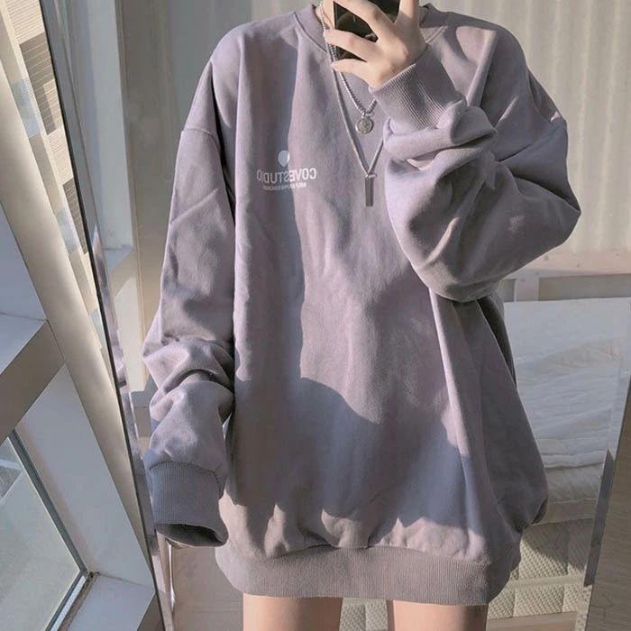 Other - トレーナー レディース 長袖 プルオーバー クルーネック 丸首 無地 トップス おしゃれ 韓国 tシャツ スウェット ゆったり カジュアル パーカー 大きいサイズ 春 秋 通勤 通学 薄手 新品