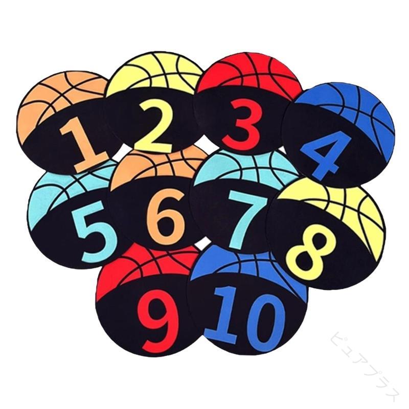 説明: 【番号マーキング】: このスポットマーカーには1から10までの数字が含まれており、コーチが行動を設定しやすく、スポーツマンがゲームの指示を素早く理解するのに役立ちます。【素材】: ゴムと布素材で作られたこのフットボールトレーニングサインは、厳しいトレーニングイベントにも耐えられるよう設??計されています。【サイズ】: 各ディスクの直径は9.06インチで、練習中や試合中に簡単に見ることができます。【多用途】: この番号付きランドマークパッドは、フットボール、バスケットボール、ホッケー、サッカーなどのスポーツに最適です。【用途】: フロアスポットマーカーは、ジムの床、遊び場、自宅、オフィス、裏庭、庭、庭園、遊び場などに適しています。 サイズチャート: 直径：23cm/9.06インチ パッケージに含まれるもの: トレーニングマット10枚 注意: 手動測定とモニターの違いにより、若干の誤差が生じる場合があります。※本製品は、電波法令で定められている技術基準に適合していることを証明する技適マークが貼付されていない無線機器であり、日本国内で使用する場合は、電波法違反になる恐れがございます.ご使用の際には、十分ご注意下さいますようお願いいたします. 【原産国／製造国: 中国】 .バスケットボール スポット マーカー フラット フロア マーカー 番号付き ドット トレーニング マーク パッド ランドマーク 屋内 ランドマーク マットは、室内コートでの練習に最適なアイテムです。コーチング 装備やドリル 用具としても使える番号付きマーカーは、ポジショニングやシート 練習に役立ちます。スポーツ 練習 用具として人気が高く、トレーニング エリア マーカーや屋内 コート マークとしても活躍。おすすめのバスケットボール 練習 装備で、効率的なトレーニングを実現します。人気のトレーニング マーカーを使って練習効果を最大化しましょう。。 指定された配送時間は承っておりません。【ピュアプラス】